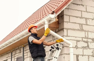 Pose et remplacement de gouttières à Framboisière